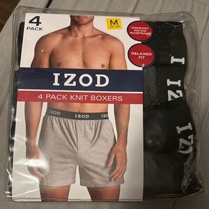 IZOD Men's Black and Gray Knit Boxers - 4 Pack